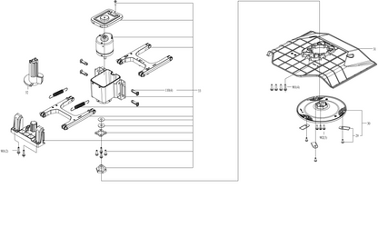KR250E & ES, KR251E & ES Pièces-détachées pour robots tondeuses Kress