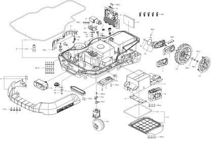 KR271, 272, 273, 274E Pièces-détachées pour robots tondeuses Kress