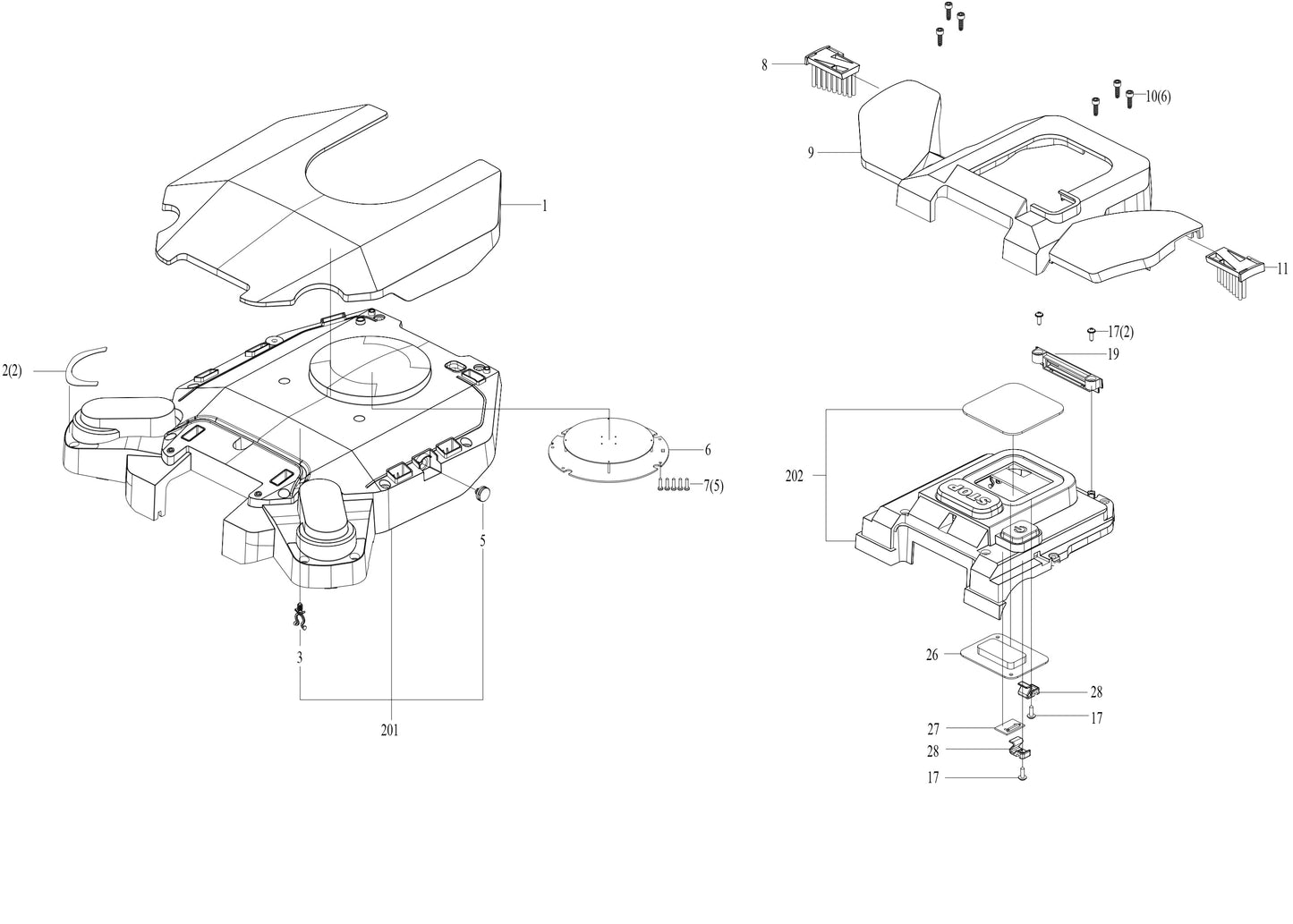 KR281E Spare Parts for Robotic Lawnmowers