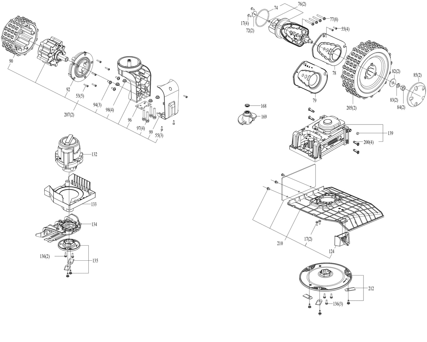 KR281E Spare Parts for Robotic Lawnmowers